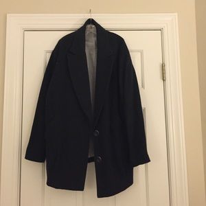 Free People Boyfriend Coat Navy Medium
