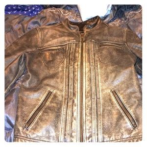 AE - distressed leather jacket