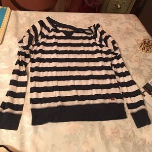 Blue & white stripped Hollister long sleeve