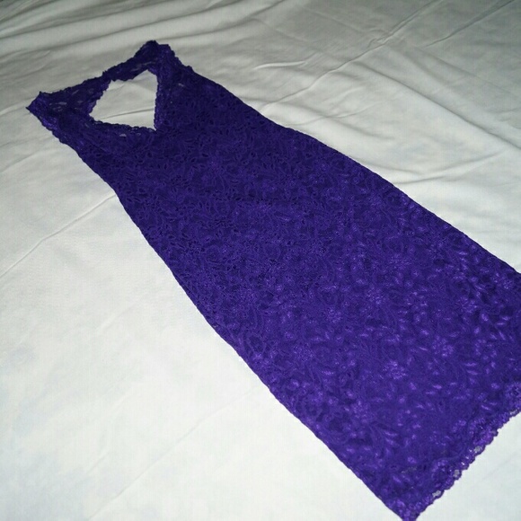 VS open back lace dress