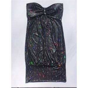 Sparkly strapless banded dress small