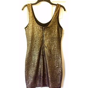 Stretch Gold mini dress worn once to Xmas party