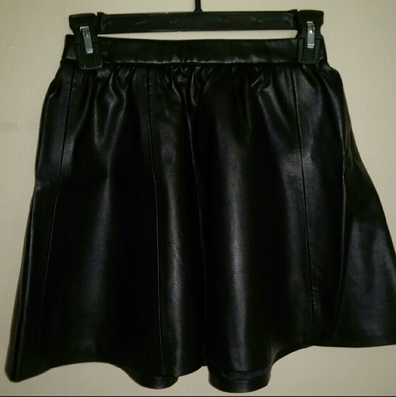 Black Faux Leather skirt