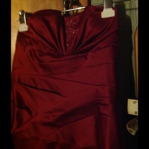 Prom Dress! Red strapless David's Bridal