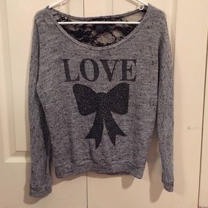 LOVE shirt with lace