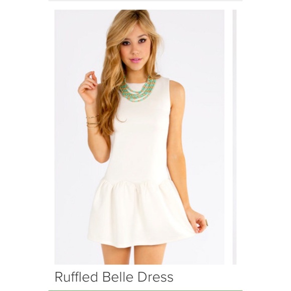 NEW White Tobi Ruffled Bell Dress