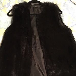 Long Faux Fur Vest