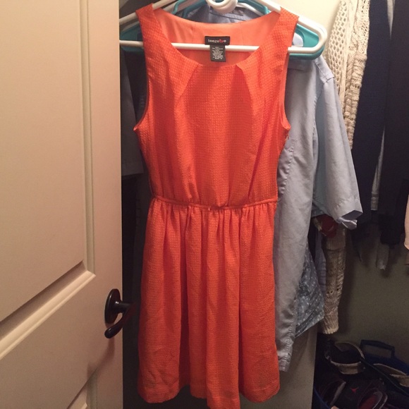 Orange Teeze Me dress with side zipper closure!