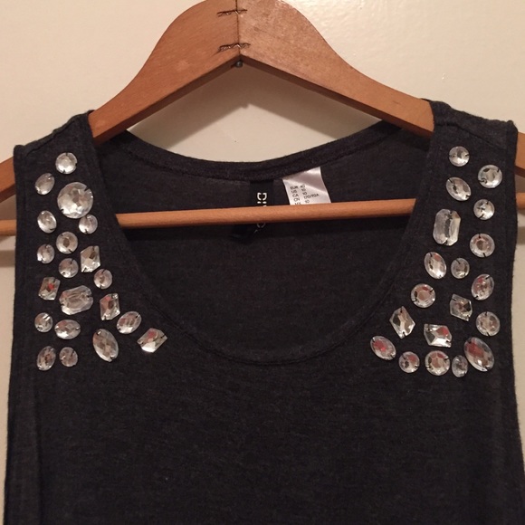 H&M Rhinestone Muscle Tank - Picture 3 of 4