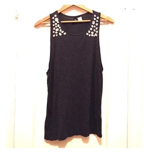 H&M Rhinestone Muscle Tank