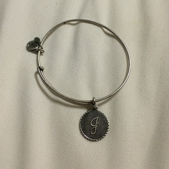 Alex and Ani Silver "J" Initial Bracelet