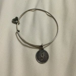 Alex and Ani Silver "J" Initial Bracelet