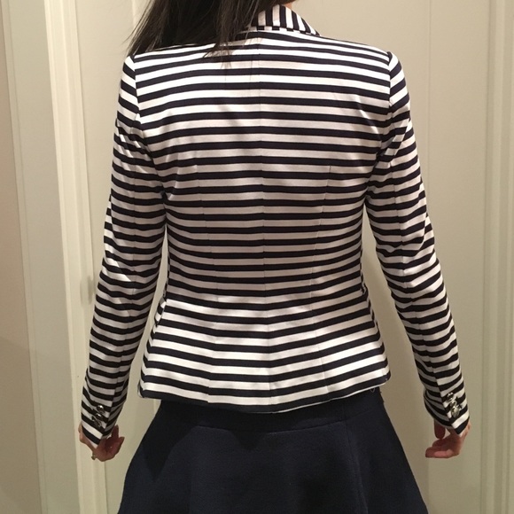 H&M Navy/White Stripe Blazer - Picture 3 of 4