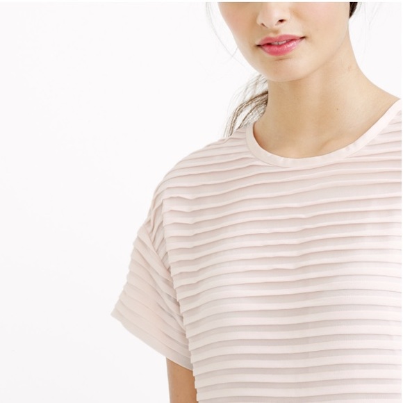 J. Crew PLEATED CHIFFON T-SHIRT DRESS