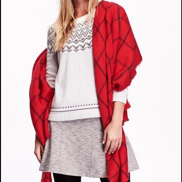 NWT Plaid Flannel Blanket Scarf