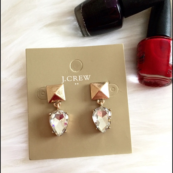 ️J. Crew Tear Drop Studs Earrings - Picture 2 of 4