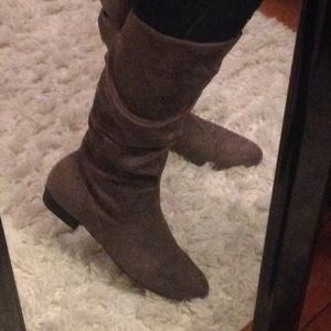 Gray Tall Boots