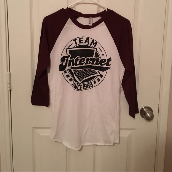 NWOT Team Internet Tyler Oakley Burgundy Baseball