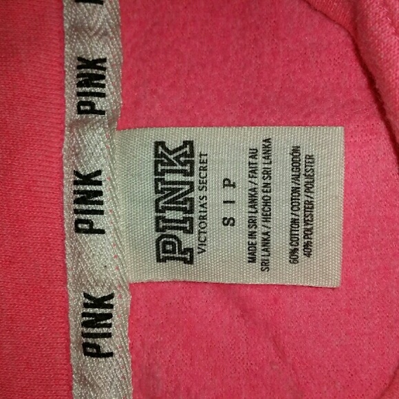 VS PINK EUC VARSITY CREW FOIL TEXT - Picture 3 of 4