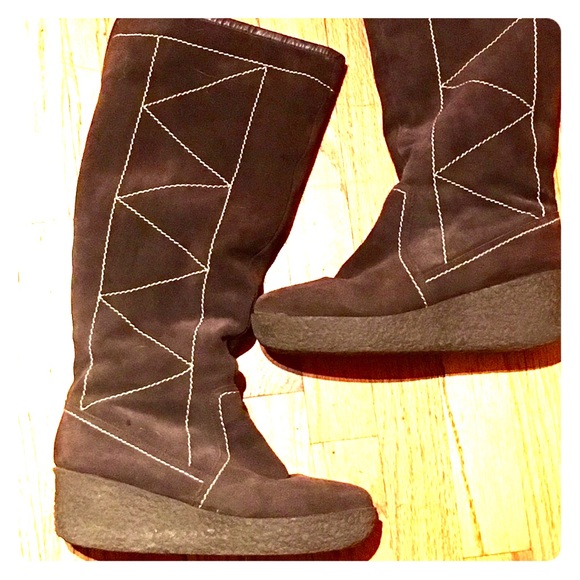 Steve Madden Suede Wedge Heel High Boots