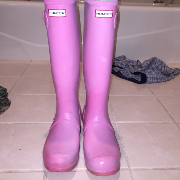 Pink Hunter rain boots