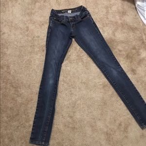 wet seal blue asphalt skinny jeans