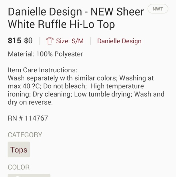 FINAL⬇NEW! Sheer White Ruffle Hi-Lo Blouse - Picture 3 of 4