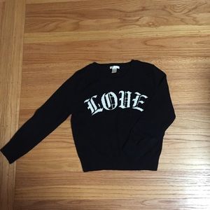 Forever 21 cropped graphic sweater