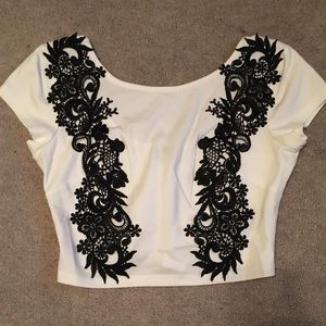 Bebe Lace Crop Top