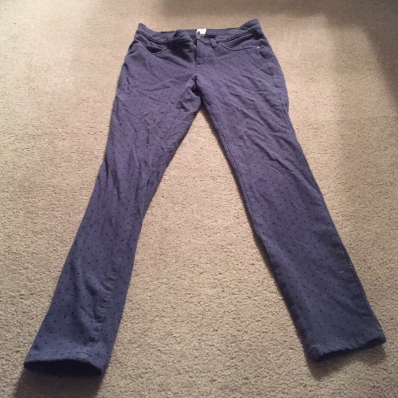 Lauren Conrad blue polka dot legging