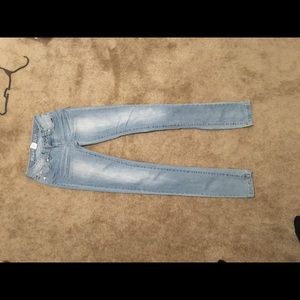 wet seal blue asphalt skinny jeans