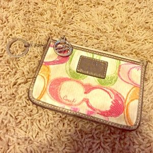 Coach "poppy collection" key chain wallet