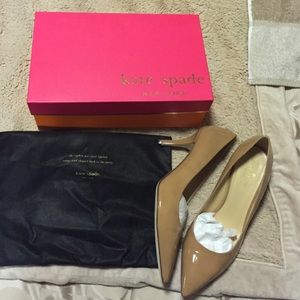 Kate spade nude patent low heel