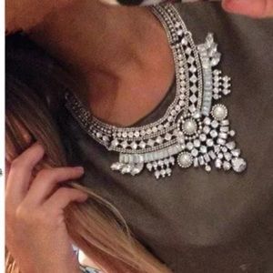 Crystal and Pearl Statement Bib Necklace Crystal and Pearl Statement Bib Necklace