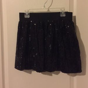 Black sequin skirt