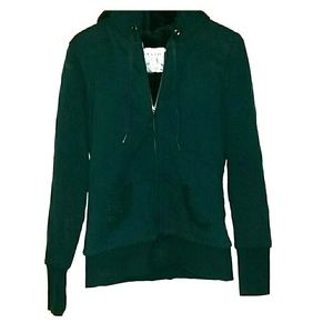 Super Warm Hunter Green Zip-up Hoodie