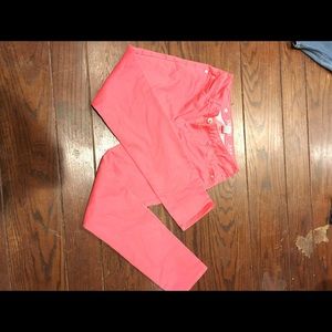 pink skinny jeans