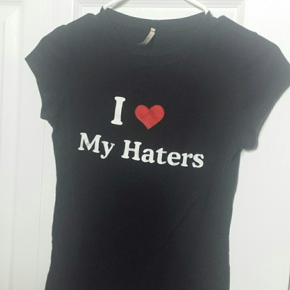 I love my haters baby tee