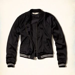 Hollister Cove Satin Bomber Jacket