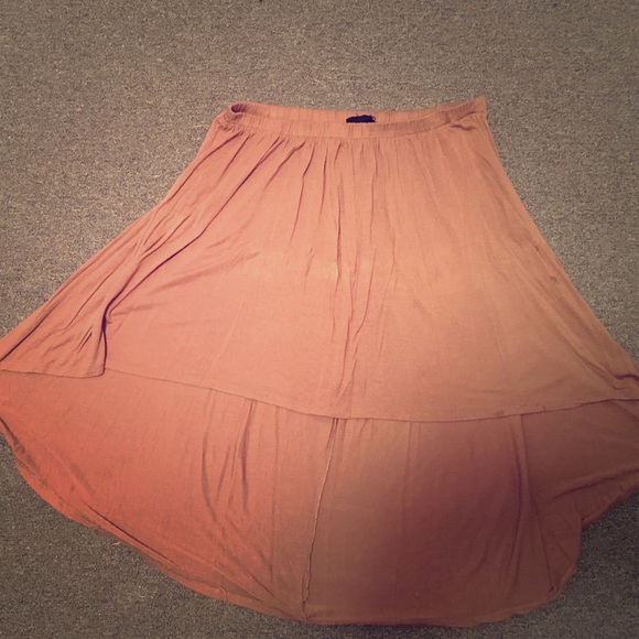 A short skirt in the front long in the back