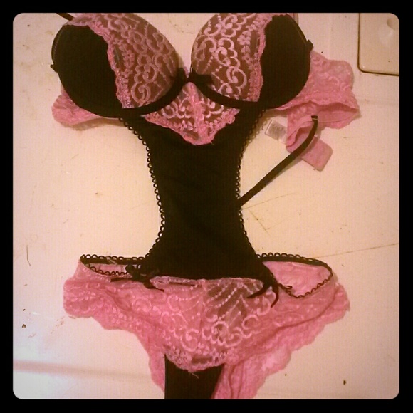 Pink and Black lingerie