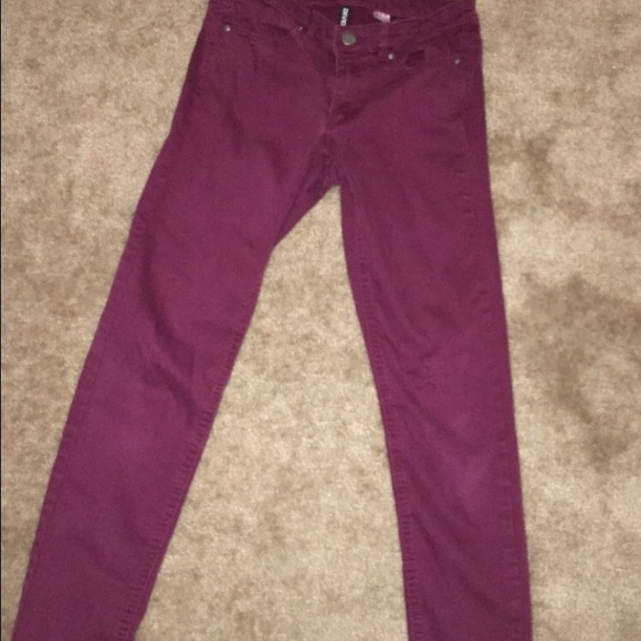 h&m maroon skinny jeans - Picture 1 of 3