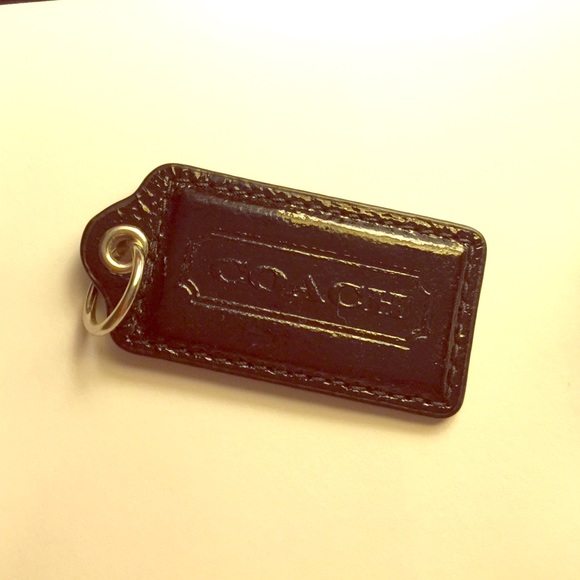 Coach patent leather hangtag