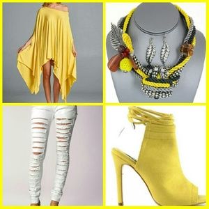 Yellow Oversized Poncho