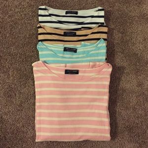 Saint James Striped 3/4 Sleeve Tees