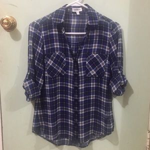 Plaid dressy button up