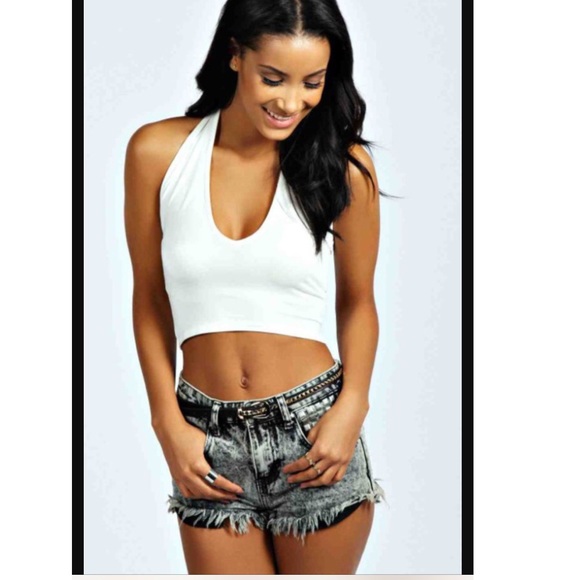 White halter top. 💘