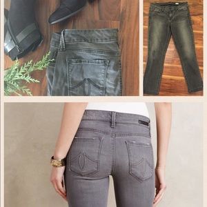 Level 99 >> Skinny Ankle Length Jeans, Distressed