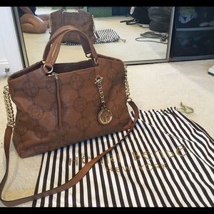 Henri Bendel Brown Empire Satchel - Brand New