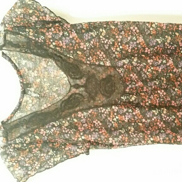 Floral sheer blouse